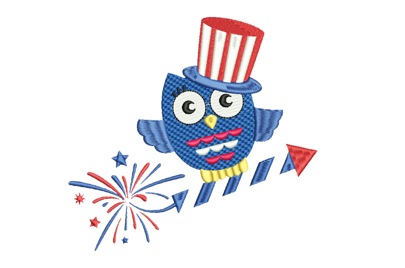 4th of July Owl | Hatch Free Designs