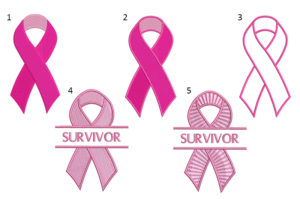 Breast Cancer Awareness Ribbons (5 designs)