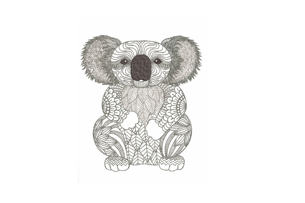 Redwork-Koala-free-machine-embroidery-design